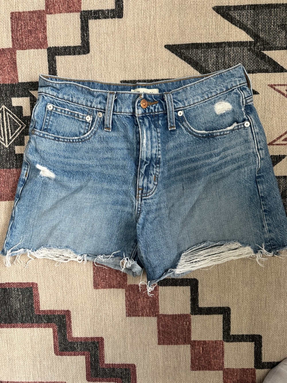 Madewell Relaxed Mid-Length Denim Shorts- 27